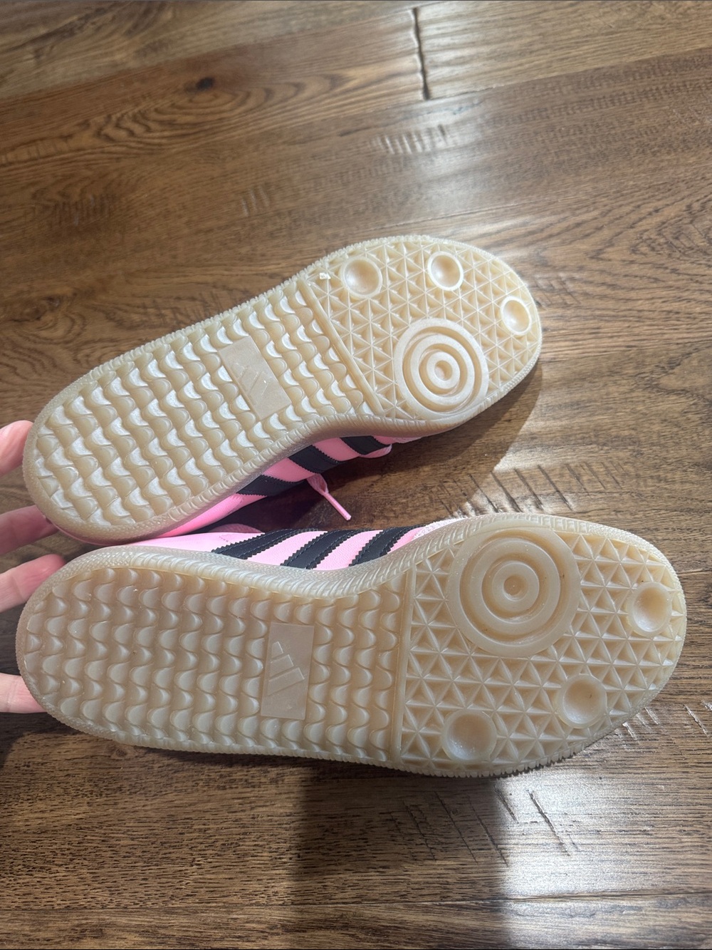 NWOT Adidas Messi Pink Samba OG Sneakers with Black Stripes Sz 6 - Picture 5 of 6